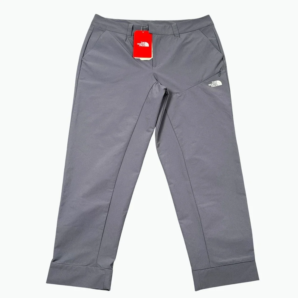 The North Face Inlux Cropped Pant Women 12 Gray Hiking Outdoor Stretch NF0A3BV5